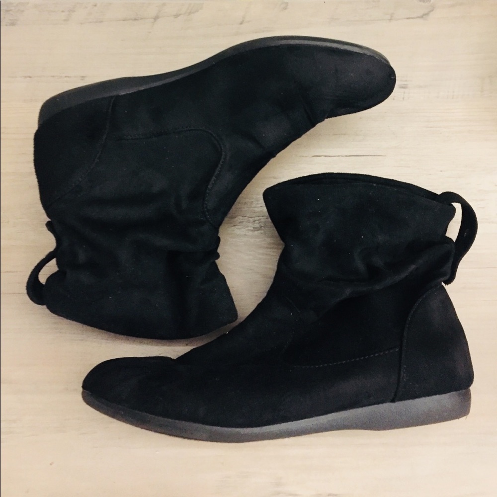 Black ankle booties soft